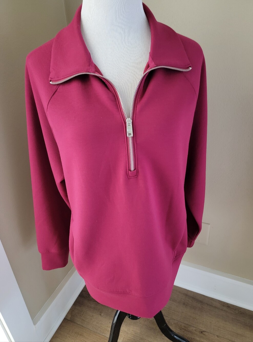 Abercrombie & Fitch YPB Women’s Half-Zip Pullover Sweater - Berry